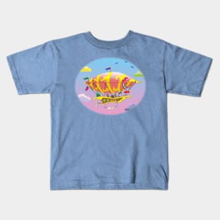 Steampunk Dirigible Dreamship Tee Kids T-Shirt